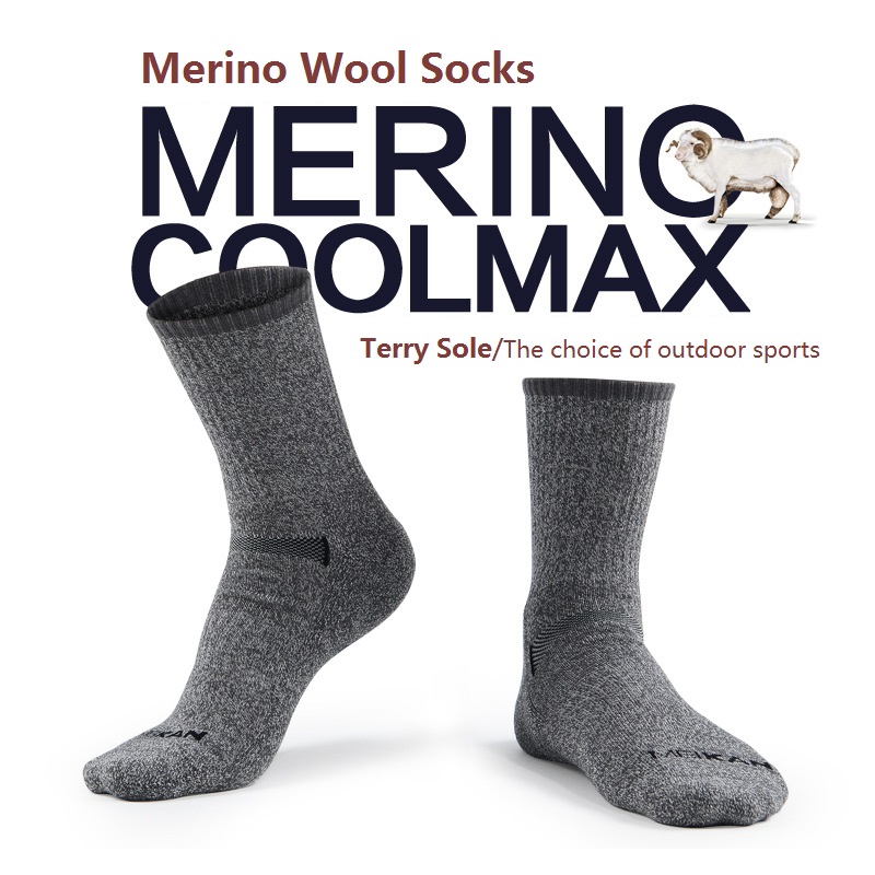 Wool Hiking Sock - MEIKAN-Chaussettes en laine mérinos pour hommes,