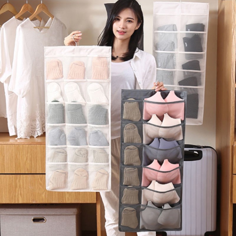 Sock Organizer Tray - Organisateur mural en tissu pour sous-vêtements