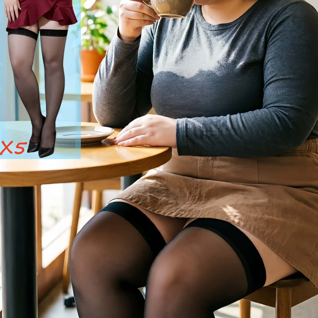 Thigh High Sock Stay Up - 5 paires de bas cuissardes en