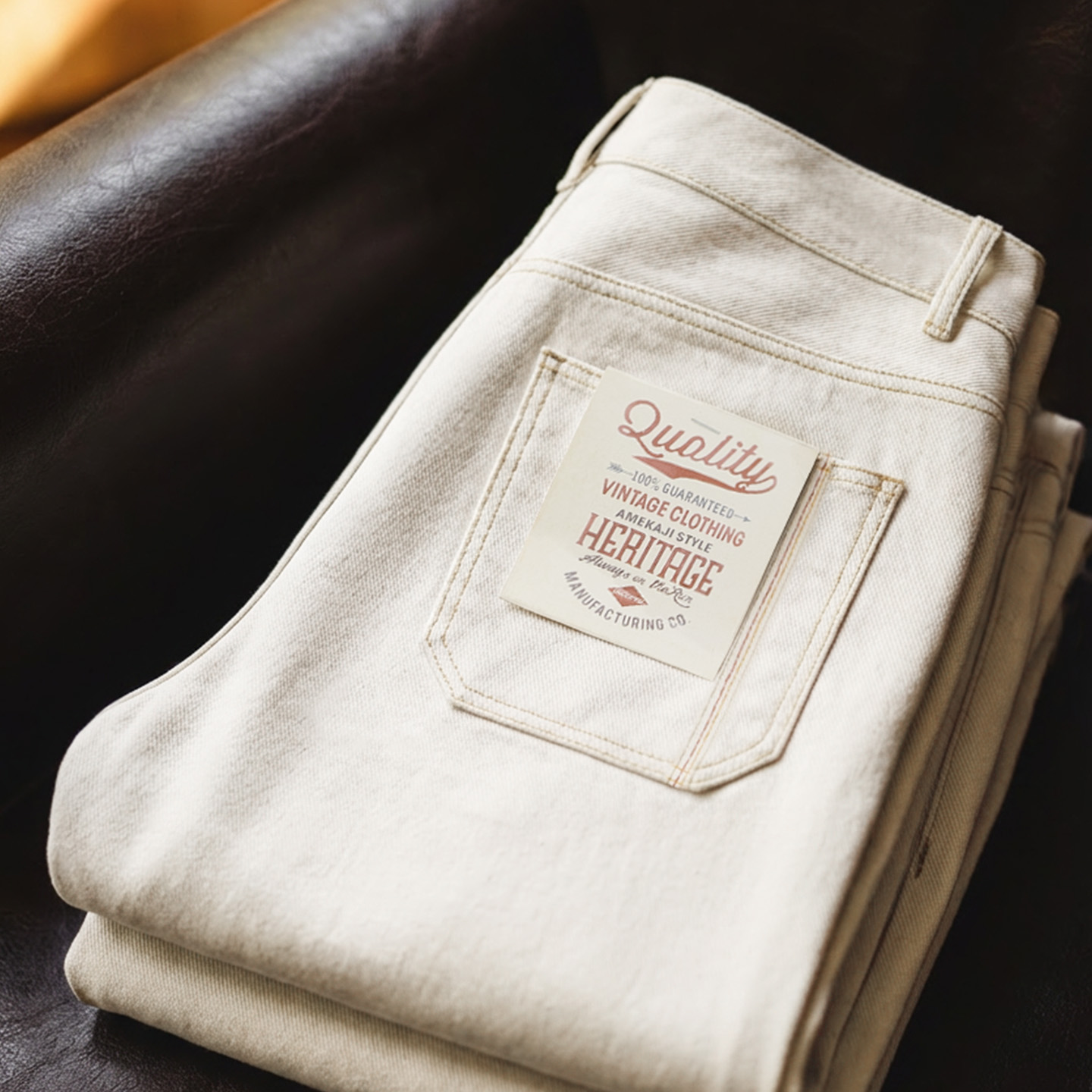 Levis Jeans 501 - Jean vintage blanc épais délavé pour