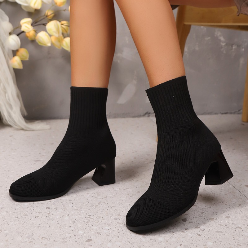 Bottines tricotées à talons ha - No Show Sock Women avis et prix