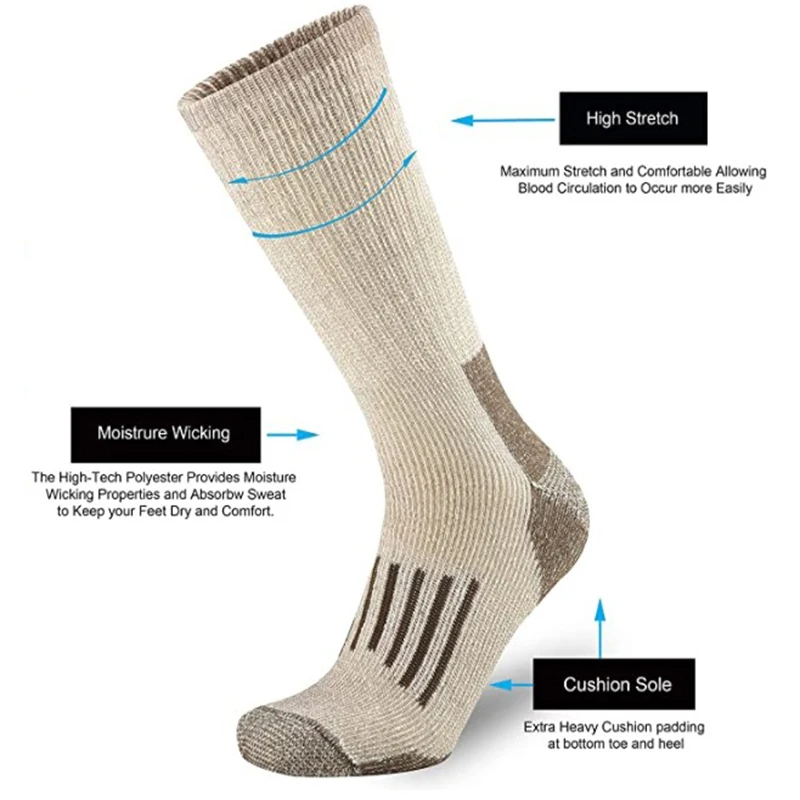 Chaussettes 80% laine, chaudes - Wool Hiking Sock avis et prix