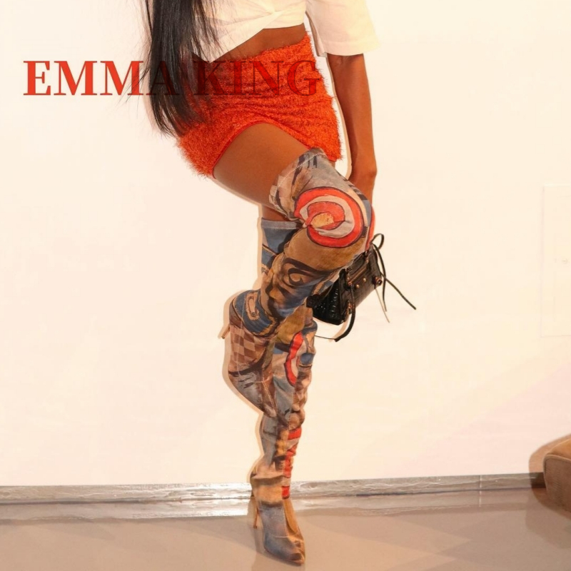 Bottes cuissardes imprimées po - No Show Sock Women avis et prix